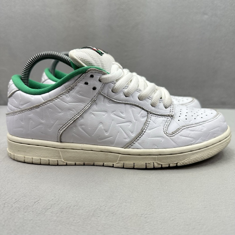 Nike SB Dunk Low x Ben-G Mens Size 6.5 Shoes White / Lucid Green CU3846-100
